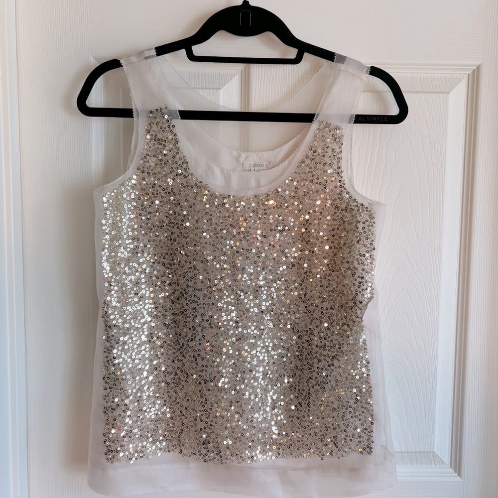 JCREW Gold Sequined Tank